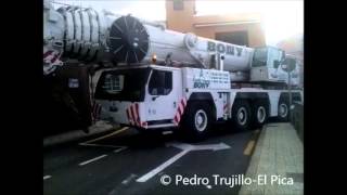 Gruas BONY Liebherr LTM 122052 en apuros [upl. by Allecnirp771]