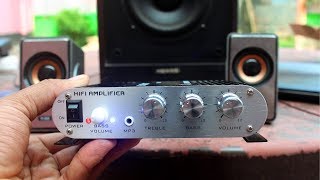 20W 12V Super Bass Mini Hi Fi Stereo Amplifier Unboxing [upl. by Seiuqram]