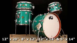 DW Jazz Series MahoganyGum 20quot  12quot  14quot Kit amp 14quot Snare [upl. by Ahtelra]