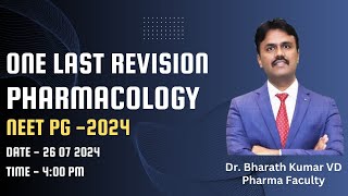 One last revision session Pharmacology by Dr BHARATH KUMAR V D [upl. by Halac]