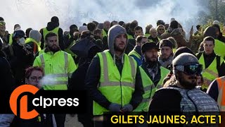 Gilets jaunes Acte 1  incidents et tensions sur les ChampsÉlysées 17 novembre 2018 Paris 4K [upl. by Carlita]