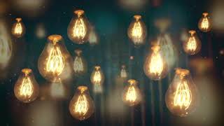 Moving Vintage Light Bulbs Background Motion Video Loops HD [upl. by Eindys132]