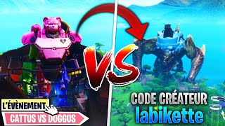 CATTUS VS DOGGUS  ROBOT VS MONSTRE  LE COMBAT ÉVÈNEMENT FORTNITE [upl. by Mannes963]