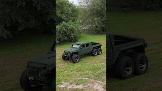 Turbo Diesel Army Green Hellfire 6x6 Coming through offroading supercars custom [upl. by Powers]