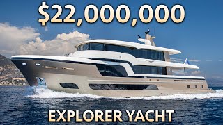 Inside a BRAND NEW 22000000 EXPLORER Yacht [upl. by Odlanyar902]