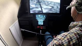 FSX with Robinson R22 and flightlink controls with GoPro Hero2 HD [upl. by Annaeirb34]