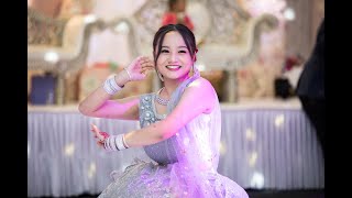 BEAUTIFUL DANCE BY BRIDES BAHINI  Nepali Wedding Dance kristinandshishir [upl. by Elva273]