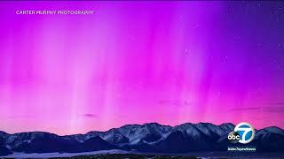 Northern lights spotted in California mountain town [upl. by Gwyneth]