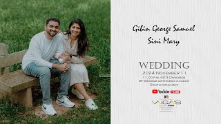 Gibin George Samuel amp Sini Mary Wedding Day YouTube Live Streaming [upl. by Ettecul]