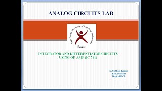 Integrator and differentiator circuits using op amp IC 741 [upl. by Cataldo]