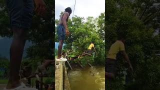 shorts jump Jump Bath From Bridge On River environment [upl. by Rika]