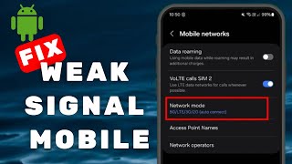 How To Fix Weak Mobile Signal [upl. by Tnias]