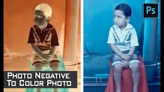 How to Convert a Photo Negative Into a Color Photo Using Photoshop [upl. by Derrick]