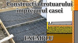 Constructia trotuarului monolit imprejurul casei  exemplu [upl. by Donata63]