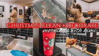 CHRISTMAS CLEAN AND DECORATE WITH ME  MORNINGS WITH KIMI [upl. by Norek]