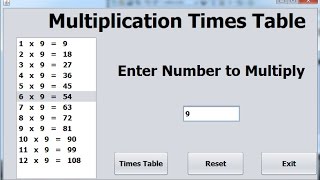 How to Create Multiplication TimesTable Using JList in Java NetBeans [upl. by Aikemehs385]