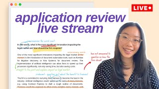 HOW TO WRITE TRAINING CONTRACT APPLICATIONS  Reviewing your applications live [upl. by Nattirb441]