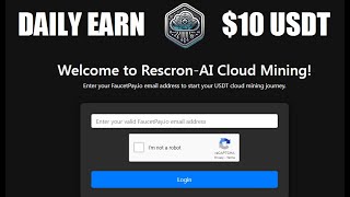 Free USDT Cloud Mining  AI Cloud Mining  Daily Free Earn 10 USDT  Live Payment FaucetPAY [upl. by Naerol356]