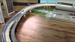 Testing 1 Kato N Scale Shinkansen Bullet Trains Unitrack [upl. by Murtha]