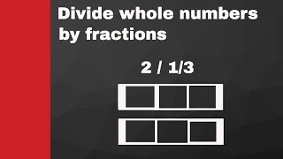 Divide Whole Numbers by Unit Fractions Visual Model [upl. by Anabelle]