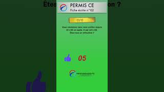 Permis CE  Fiche écrite 02 question 03 quiz [upl. by Sel]