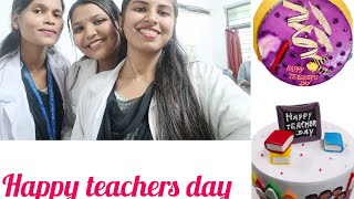 Happy teachers day  Teachers day celebration 🎁 collegelife minblog [upl. by Grinnell]