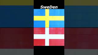 Lego Swedish and Danish Flags lego legocreation [upl. by Lamarre]