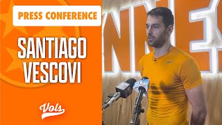 Tennessee guard Santiago Vescovi talks before the Vols face South Carolina [upl. by Licko]