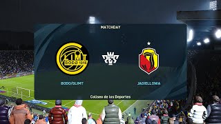 BodøGlimt vs Jagiellonia 13082024 UEFA Champions League PES 2021 [upl. by Atterual213]