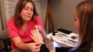 Detailed Real Person ASMR Hand Exam  Measuring Sensory Strength [upl. by Enyleve420]