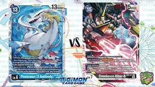 DIGIMON TCG Plesiomon X Blue vs MegaZoo Omnimon White [upl. by Leryt]