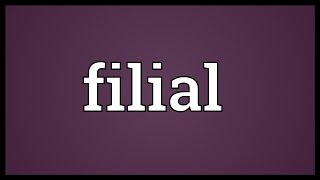 Filial Meaning [upl. by Einahpts649]