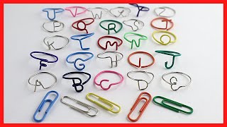 AZ Paperclip Letter Rings Tutorial [upl. by Kari]