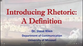 Introduction to Rhetoric A Definition [upl. by Kavanagh]