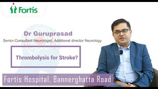 Thrombolysis for Ischemic Stroke  Dr Guruprasad Hosurkar [upl. by Aneek]