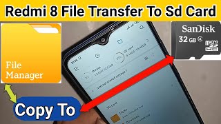 Redmi 8 File manager documents Copy Or Move to Sd Card [upl. by Root]