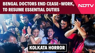 Kolkata Doctor News  Bengal Doctors End CeaseWork To Resume Essential Duties From Saturday [upl. by Laktasic]