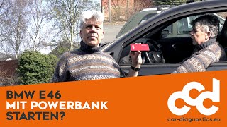 Starthilfe am BMW E46 mit Powerbank  Geht das [upl. by Essirahc]