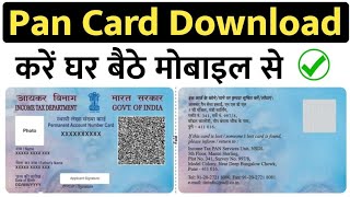 Pan Card Download Kaise Kare 2024  How to Download Pan Card Online  Download Pan Card [upl. by Stochmal]