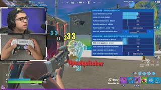 Best Season 5 Linear Settings Video for Aimbot Tutorial PS5 Handcam  BrockPlaysFortnite [upl. by Amak]