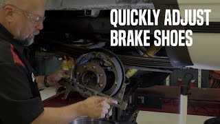 Drum Brake Replacement Adjusting Brake Shoes and Installing Drum [upl. by Vito]