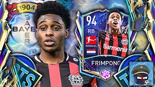 CHEAP BEAST RB 94 FRIMPONG REVIEW TEAM OF THE SEASON  FIFA MOBILE 22 TOTS [upl. by Elum]