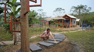 Building Walkways Erecting Fences to Raise Chickens Hoang Thi Chien Farm [upl. by Hoyt]