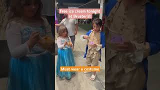 Thanks Bruster’s🍨 icecream free wowvegas vegas lasvegas family costume halloween fun [upl. by Eidnim]