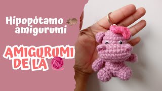 Chaveiro Hipopótamo Amigurumi com fio de lã  Amigurumi de lã  Receitas [upl. by Mirak227]