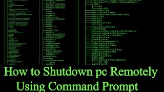 How to Shutdown PC Remotely Using Command Prompt [upl. by Mlawsky]