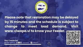 WAPA MORNING PSA Video STTSTJ DISTRICT ROTATIONAL OUTAGE SCHEDULE JULY 10 2024 [upl. by Giacamo]