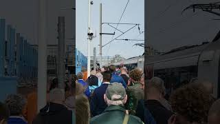 Northumberland Park train station with people going to the Tottenham hotspur game [upl. by Skeie]