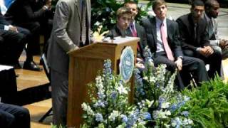 Tyler Hansbrough Senior Speech 41609 7 of 7 [upl. by Zerk]