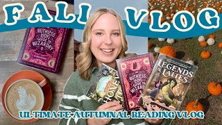 Ultimate Fall Reading Vlog 🍂☕️🤎  reading cozy fantasywitchy sapphic books amp autumnal activities [upl. by Engedi]